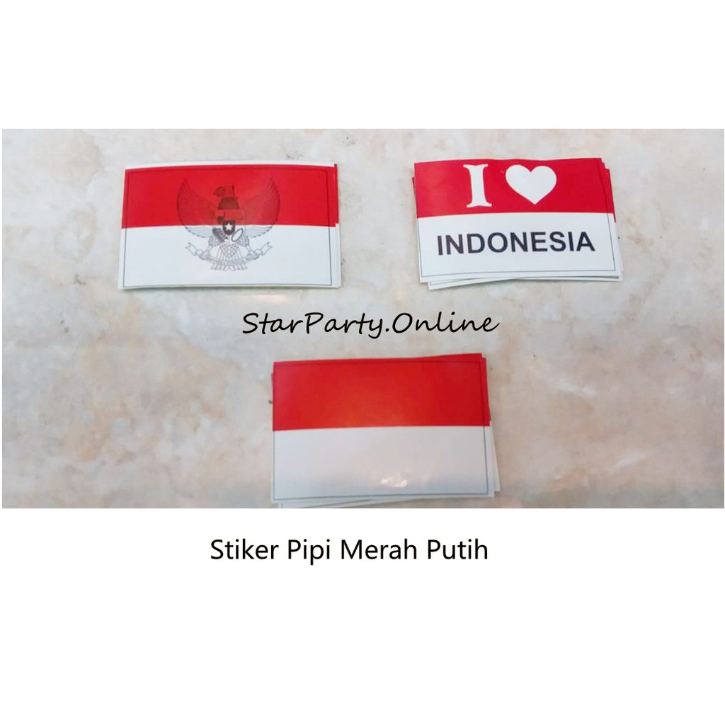 Stiker Pipi Merah Putih 10pcs  /Stiker Kemerdekaan /Stiker