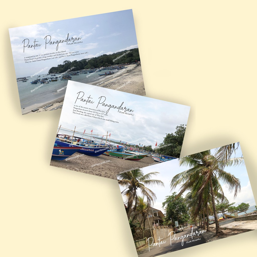 

(writeswithirin) Kartu Pos/ Postcard/ Post card/ penpal/ Poskad Pantai Pangandaran
