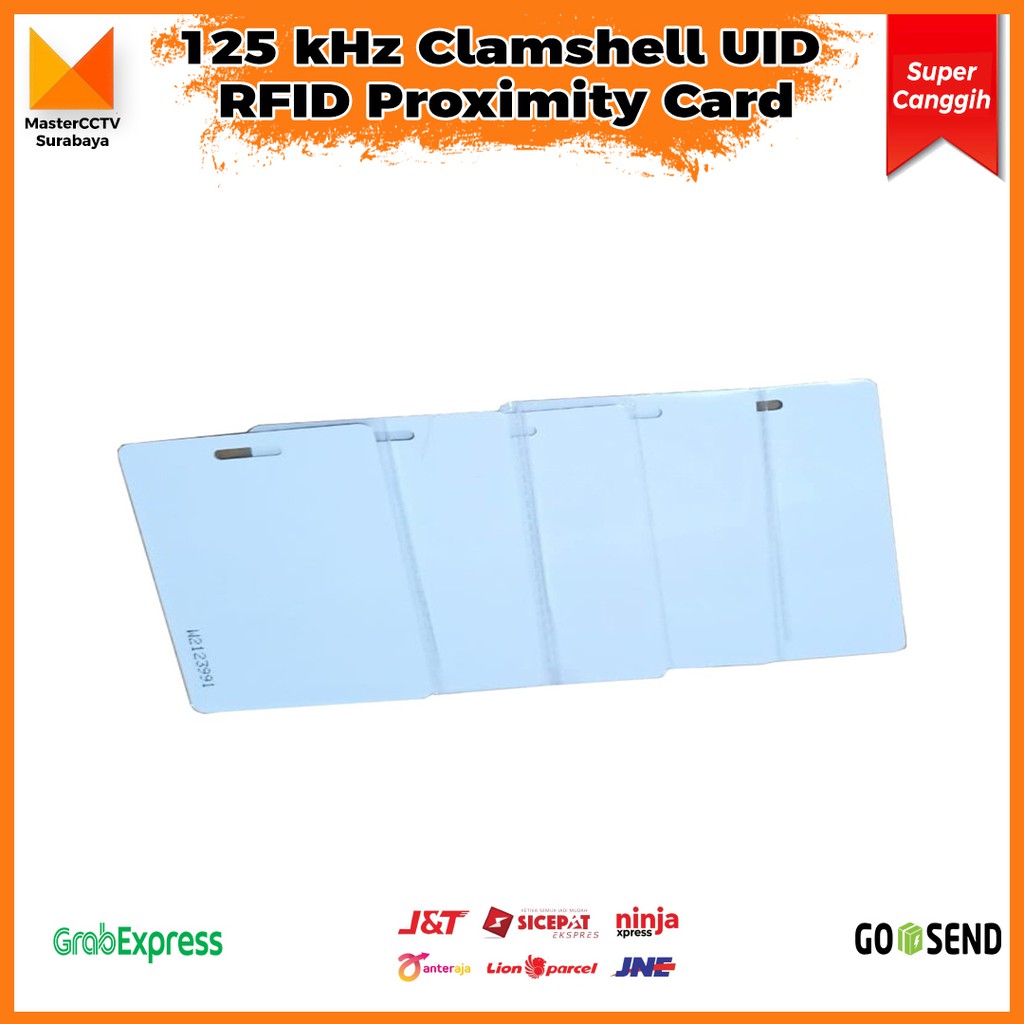 

125 kHz Clamshell UID RFID Proximity Card Tag Kartu Tebal Lubang 125kHz