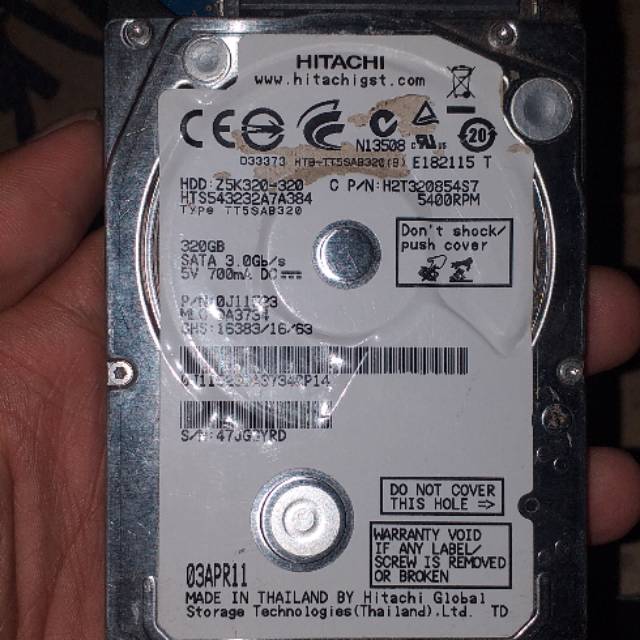Hardisk Laptop Hitachi 320GB