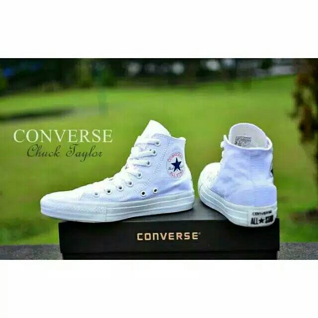 Sepatu All Star Converse Chuck Taylor Putih Tinggi