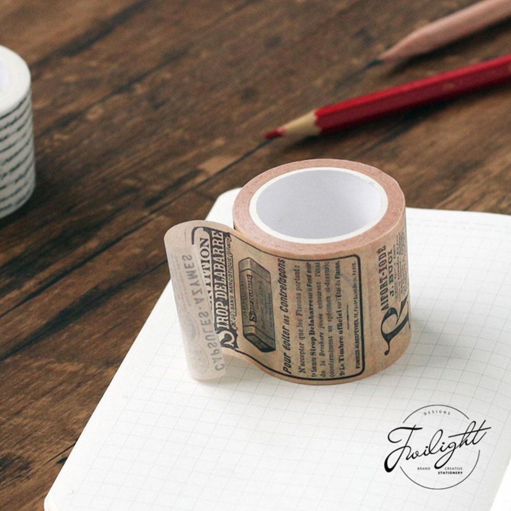 Timekey Stiker Washi Tape Retro Vintage Gothic Untuk Dekorasi Scrapbookingjurnal Ukuran A6K6