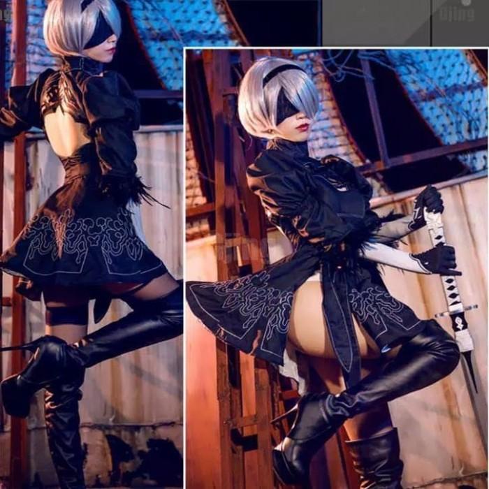 Kostum Yorha 2B Nier Automata Costume Cosplay Fullset