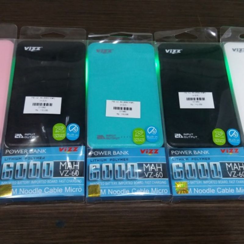 Powerbank 6000 Mah tipis VIZZ