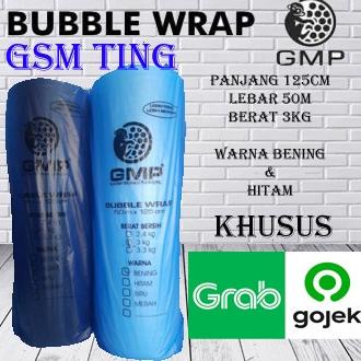 

[(BAYAR DITEMPAT) BUBBLE WRAP HITAM GMP UKURAN 1,25M X 50M MEREK GMP
