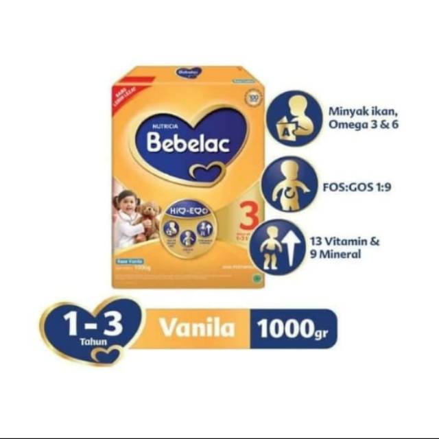 

Susu bebelac 3 madu/vanila 1000gr