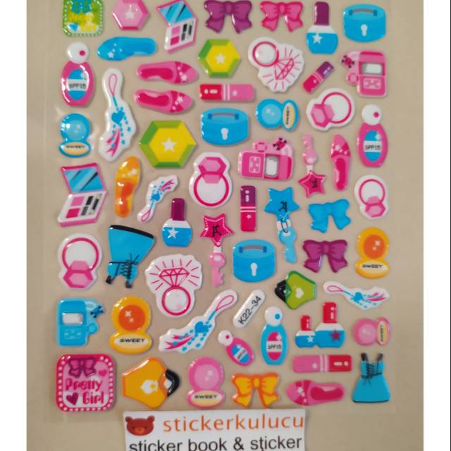 Stiker anak timbul AKSESORIS MAINAN DRESS UP 13x15cm