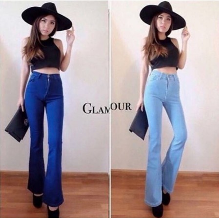  4 Warna Celana  Jeans  Wanita Cutbray Lebar  Bawah  JSK 3102 