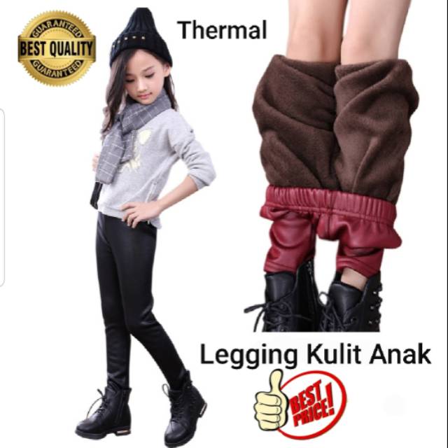 Celana Kulit Musim Dingin Anak / Long John Legging 01