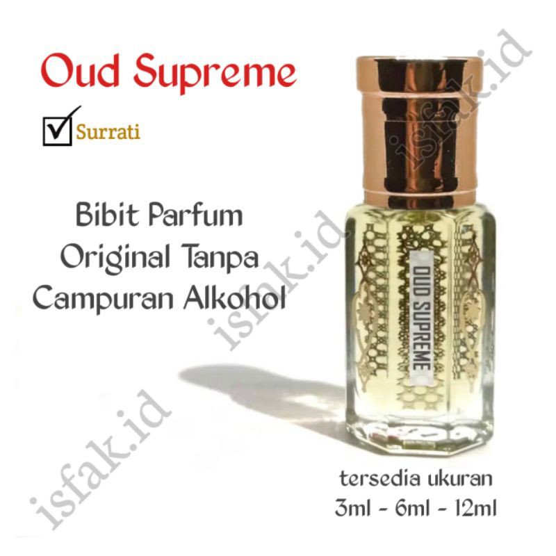 (BISA COD) Parfum Oud Supreme Surrati Minyak Wangi Murni Tanpa Alkohol