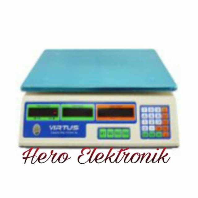 Timbangan duduk digital-Virtus 30 Kg-cocok untuk laundry dan buah