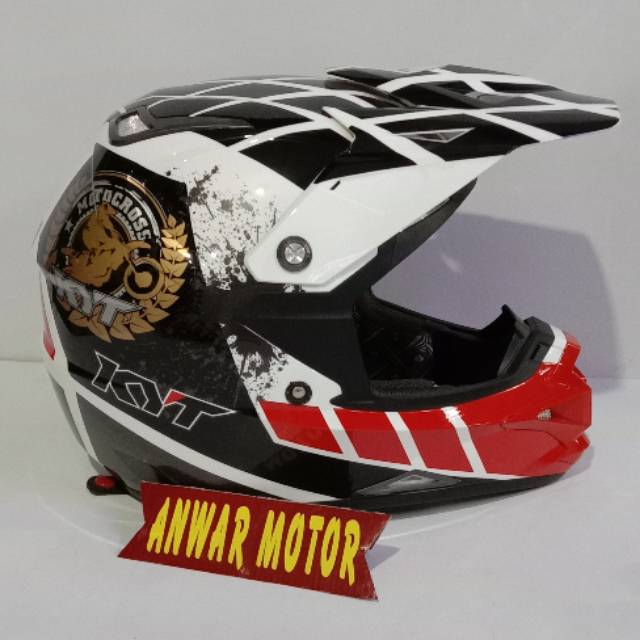 KYT Cross over net white/black/red