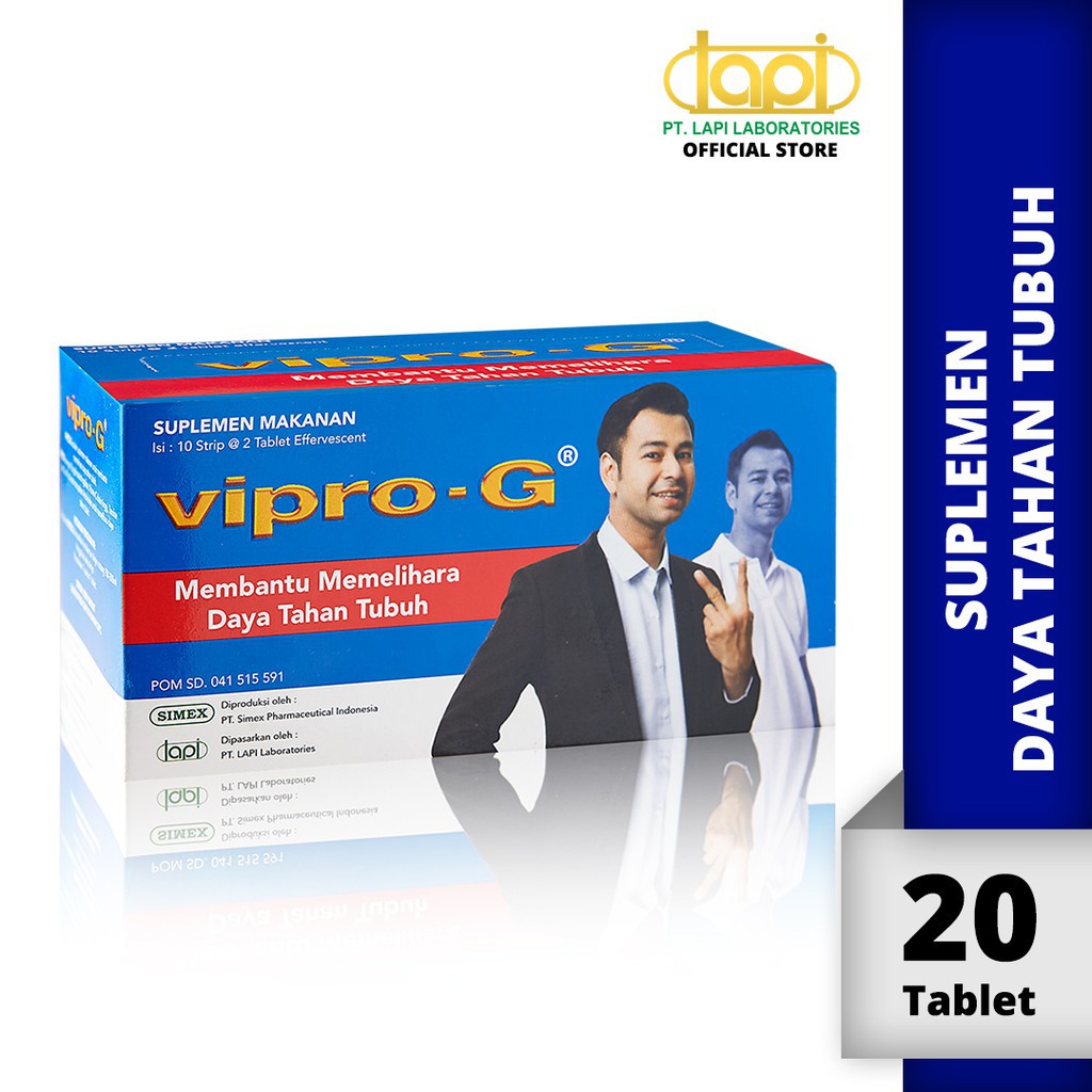 Vipro G Antioxidant Asap rokok, Polusi Udara Asap Kendaraan memelihara daya tahan tubuh 1 box