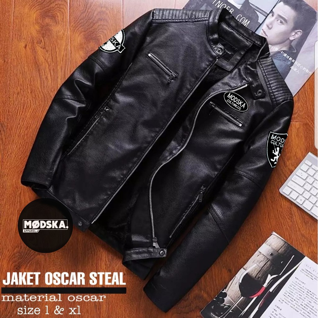 Pro Collection - Jaket Oscar Steal - Jaket Semi Kulit Pria