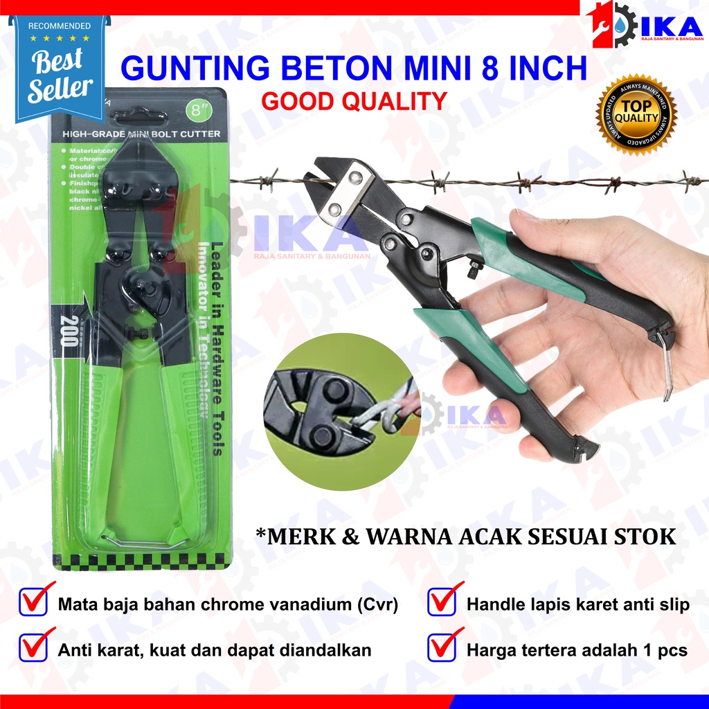 Gunting Beton Mini - 8 Inch / Gunting Potong Kawat Besi Baja Rantai  Bolt Cutter Mini 9 Inc