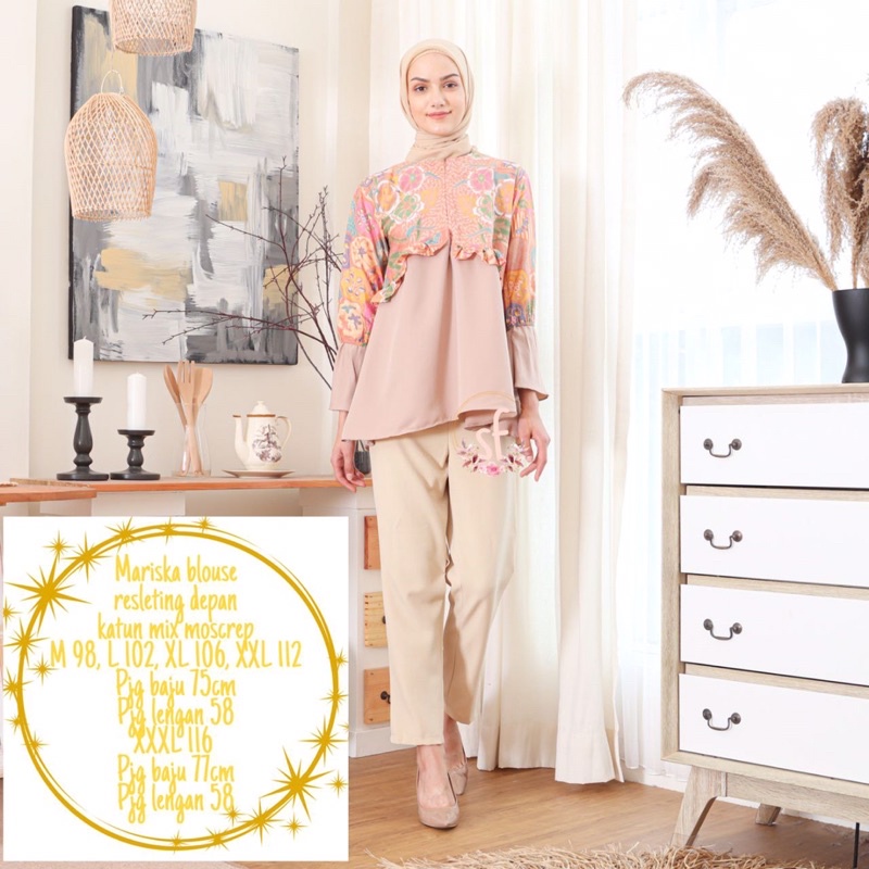 Atasan Batik Wanita,Batik Best seller,batik Kombinasi polos