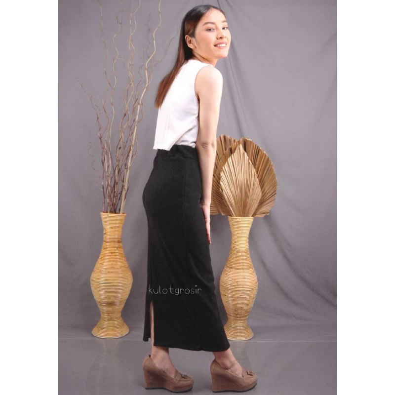 (BISA COD) ROK SPAN PANJANG RAJUT/ROK SPAN RAJUT BAHAN KNITTED/ROK SPAN PANJANG KNITTED