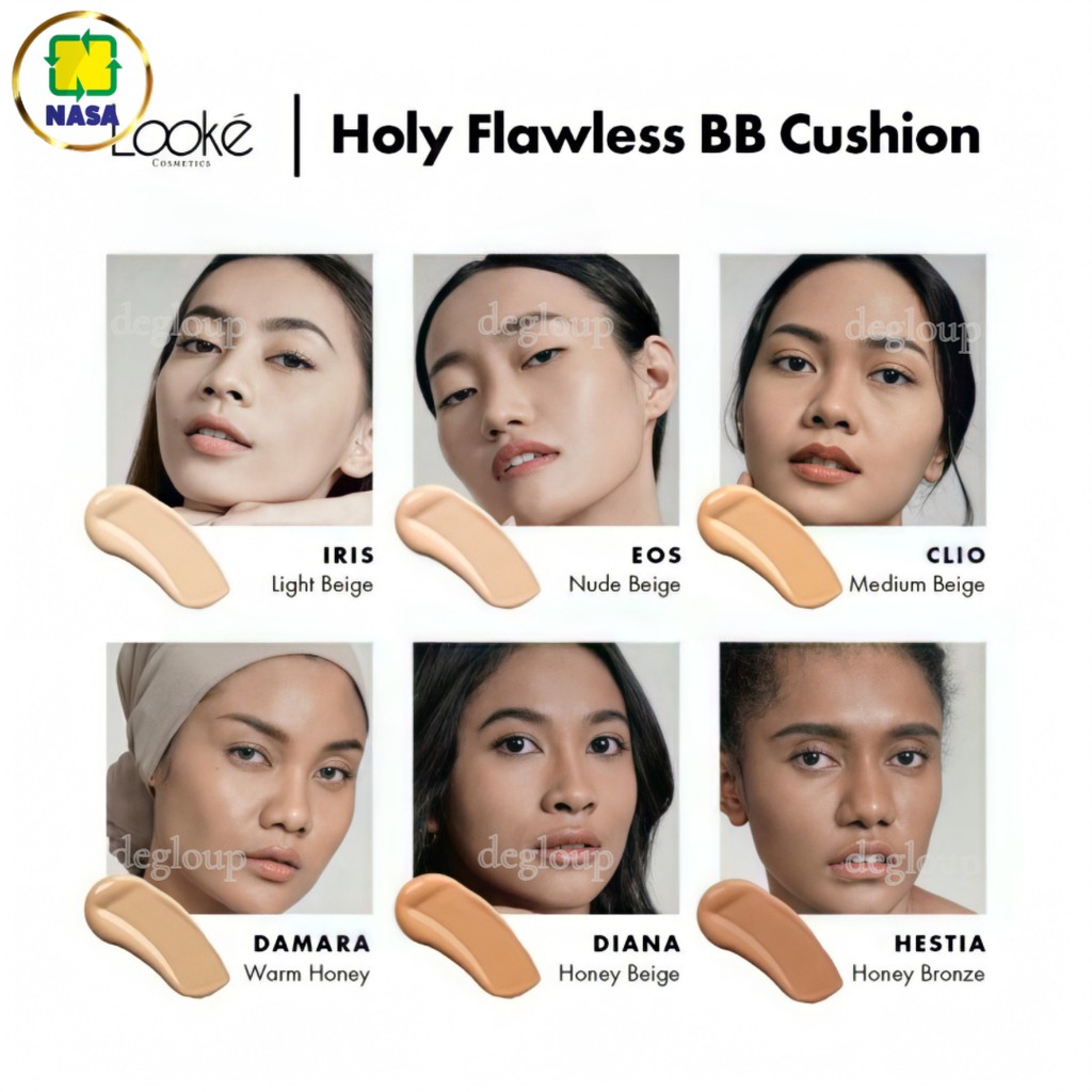 BB CUSHION LOOKE ORIGINAL / BB CREAM LOOKE BB CUSHION FOUNDATION LOOKE HOLY BB CUSHION LOOKE POWDER