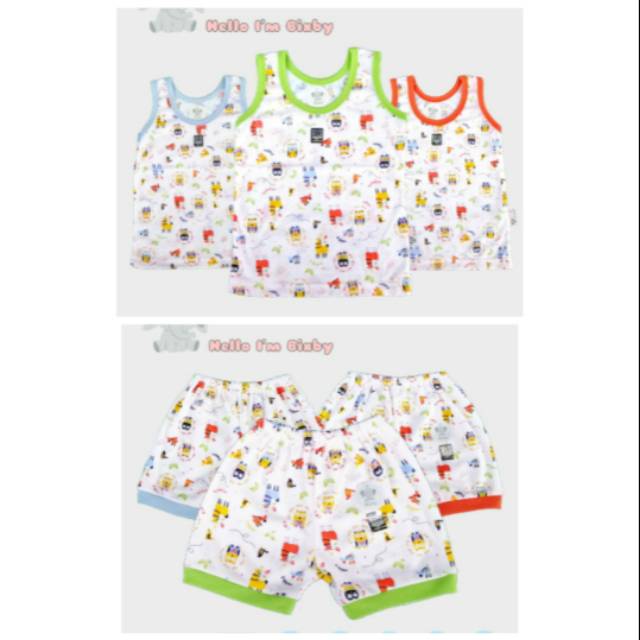 3psg Stelan Buntung+celana kotak