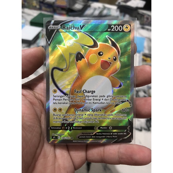 Kartu Pokemon TCG Raichu V SR Full Art s9 Star Birth Arceus VStar Original Indonesia Collection