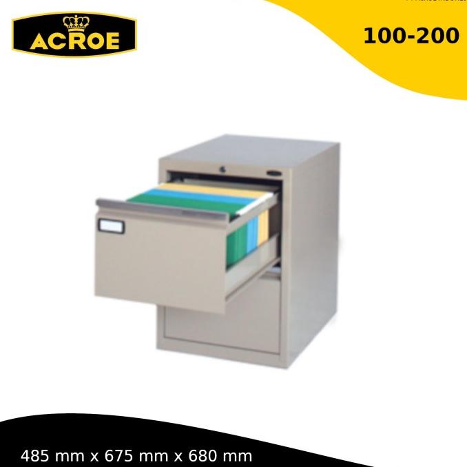 

Filing Cabinet Metal Tebal 1.2 Mm 2 Drawers Acroe 100-200 Terlaris