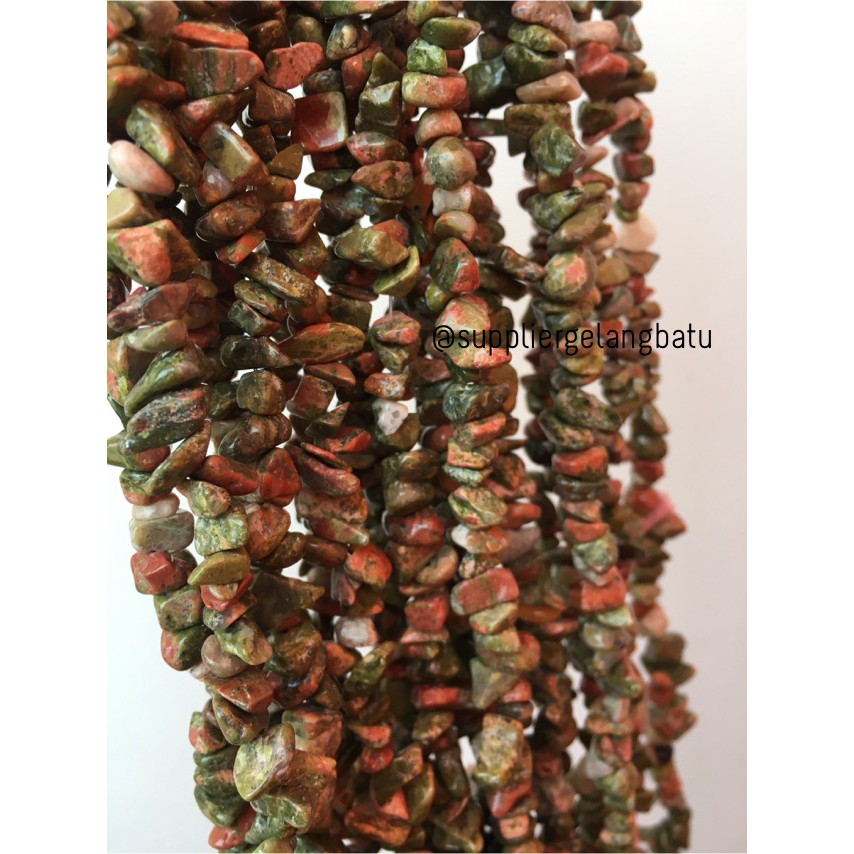 kerikil Batu mix malachite hijau malakit 1cm bahan gelang kalung akik aksesoris craft fashion grosir