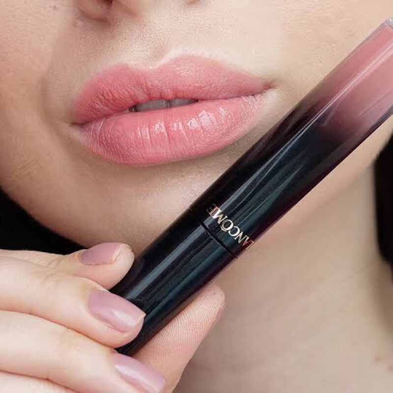 LIPSTICK GLOSSY LANCOME L'ABSOLU LACQUER GLOSS IN POUR TOUJOURS (PINK BEIGE) ORIGINAL FROM USA