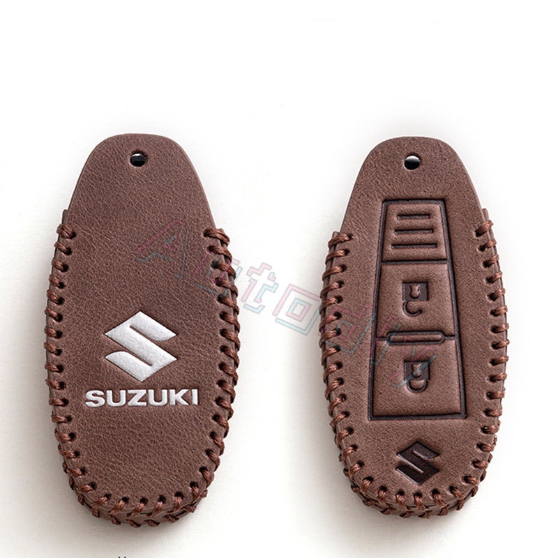 Case Kunci Mobil 3 Tombol Bahan Kulit Untuk Suzuki Swift SX4 Grand Scorsss Vitara Ignis Kizashi SX4 Baleno Ertiga 2016 2017 2018 2019