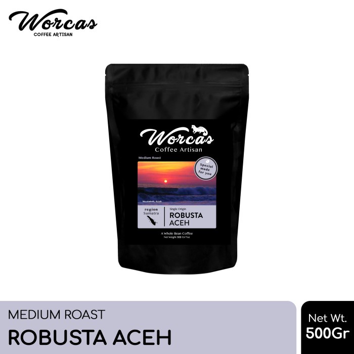 

vf0100f Worcas Kopi Robusta Aceh 500 Gram - Medium Roast - Kopi Biji Ds20X11