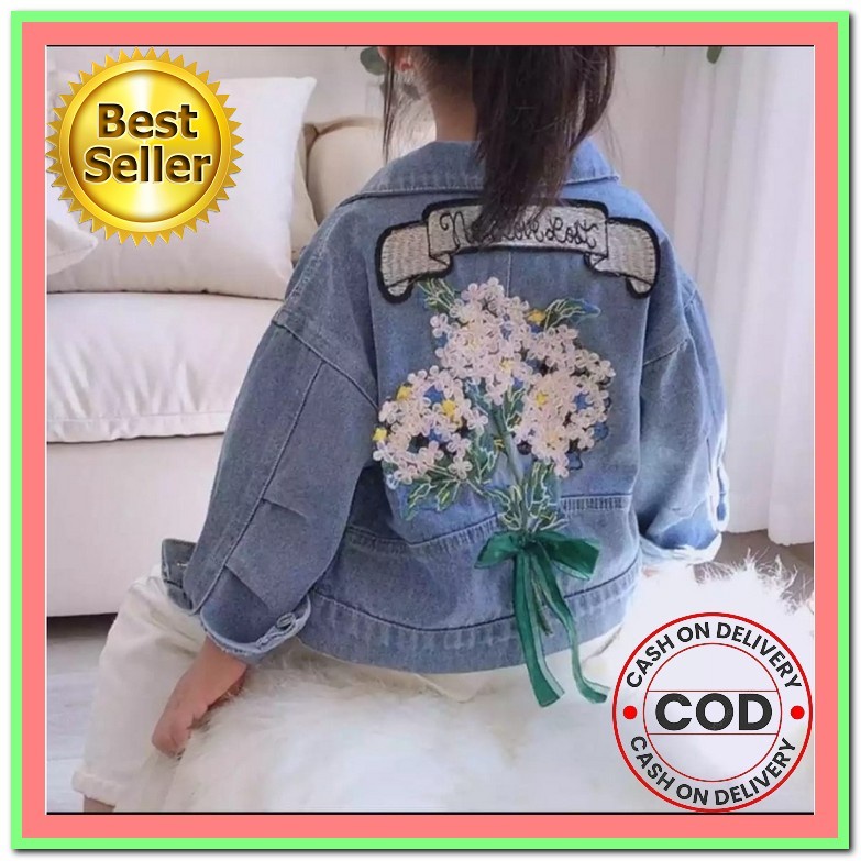 Jaket Denim Stretch Big Jumbo Cewek Wanita Levis Oversize Jacket Jeans Cewek Korea Terbaru