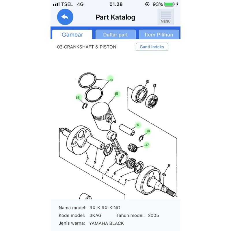 paket blok seher set rxking ori ygp rx king rx-king boring piston assy boringan boring