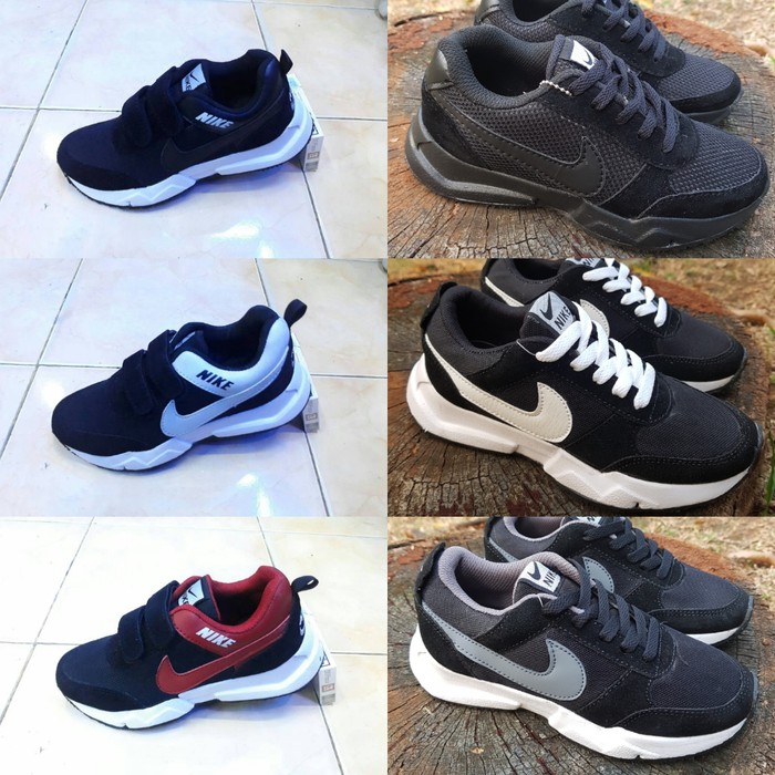 TERNEW NIKE NEO ZOOM SIZE 33 - 37 SEPATU ANAK SNEAKERS SEKOLAH HITAM PUTIH KEREN