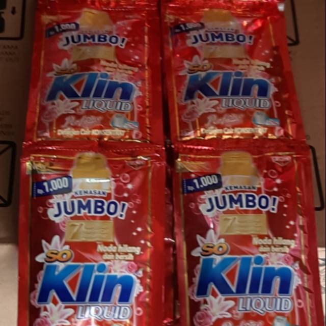 Soklin Liquid Kemasan Jumbo (6 sachet/renceng )