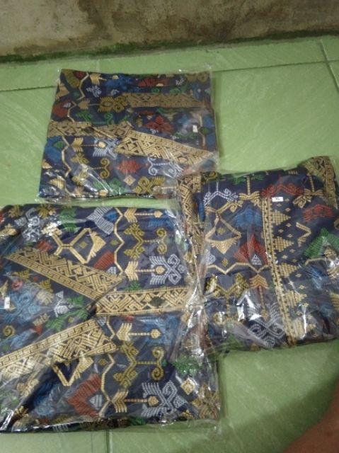 Kemeja Atasan 066 142 300 Batik Hem Anak Songket Seragam Keluarga Katun