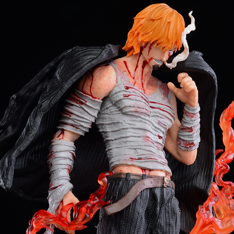 Mainan Action Figure Model Anime One Piece Smoking Vinsmoke Sanji Black White Bahan PVC Ukuran 32CM Untuk Hadiah Anak