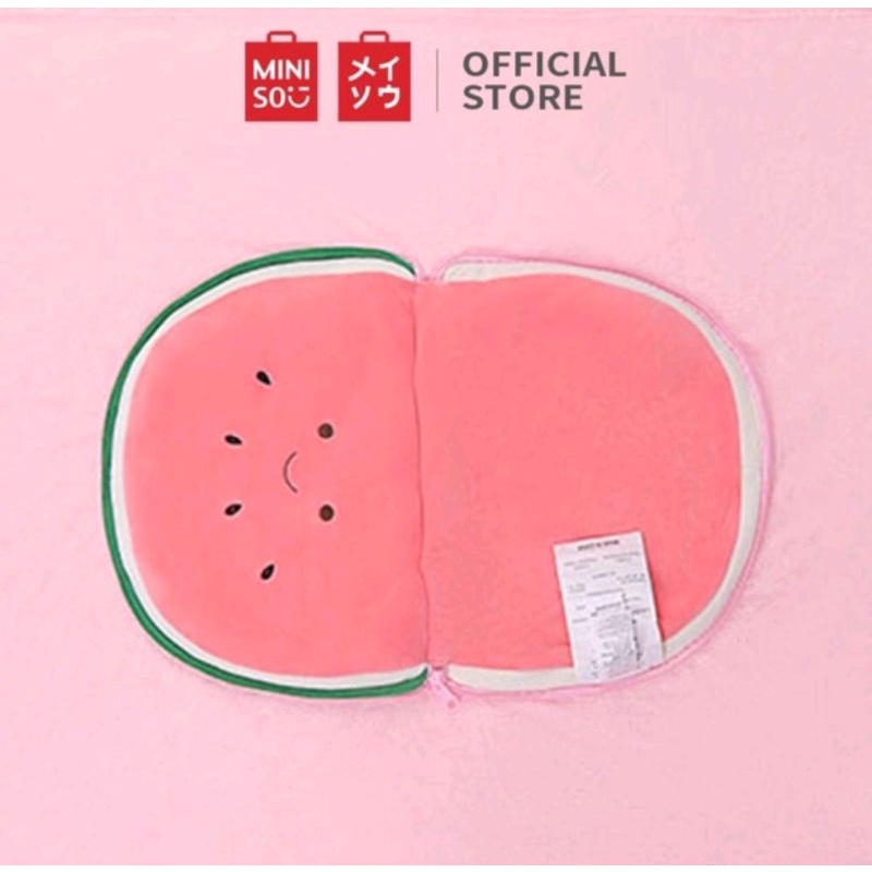 MINISO SELIMUT STRAWBERRY BLANKET FRUIT SERIES SELIMUT MINISO SEMANGKA