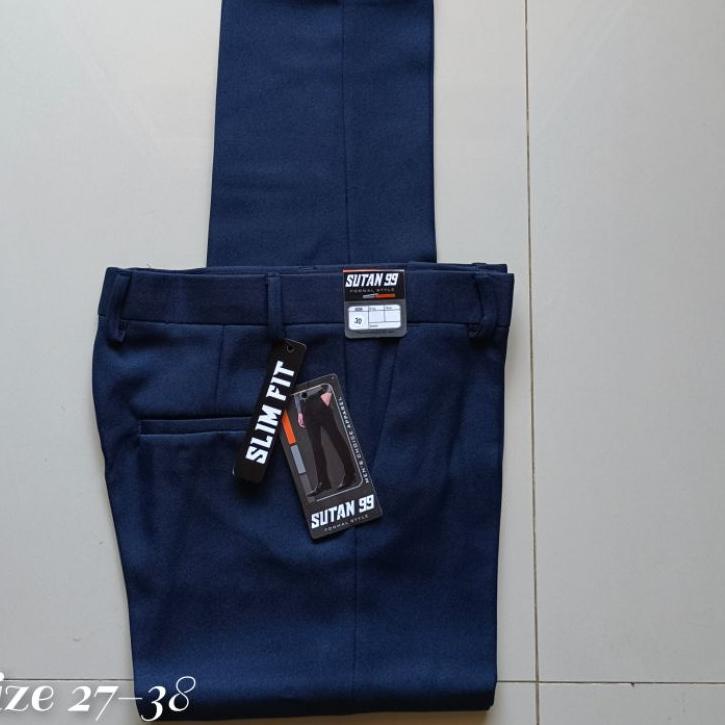 ✮ PROMO AKHIR TAHUN CELANA BAHAN KERJA SLIMFIT PRIA TERBARU ♦