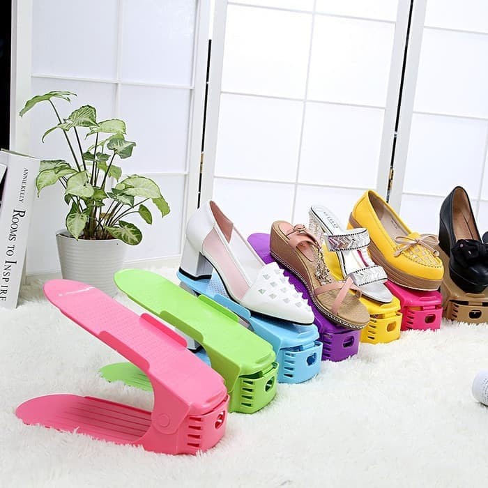 Adjustable Shoes Organizer Tempat Sepatu / Rak Penyimpan Sepatu Susun