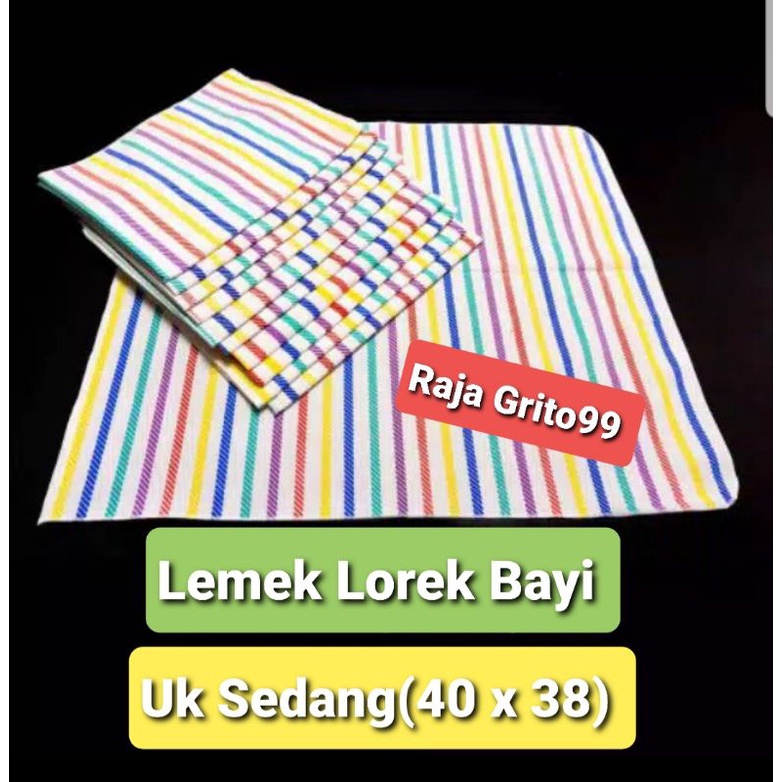 Alas ompol Bayi Sedang / Lemek lorek - Lurik pelangi bayi / lorek rainbow - Grosir