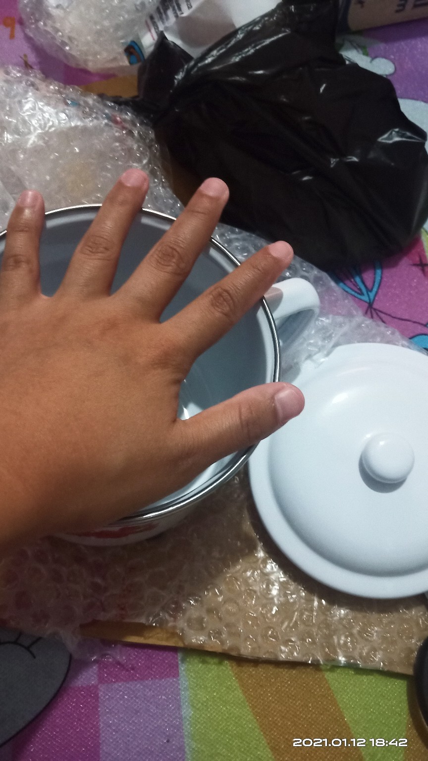 Ideal Mug Enamel Jadul Diameter 12 Cm Ber Motif Bunga Cantik