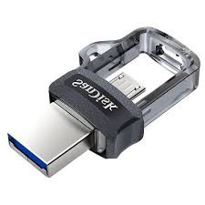 Sandisk OTG 16GB Dual USB 3.0 / Flashdisk OTG Android usb 3.0 - Micro USB 100% RESMI SANDISK - Hitam