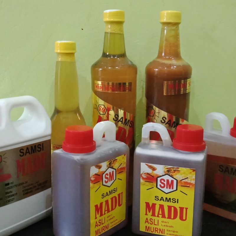 MADU MURNI 1 LITER / 100% MADU ASLI 1000ML GARANSI UANG KEMBALI JIKA TIDAK ASLI