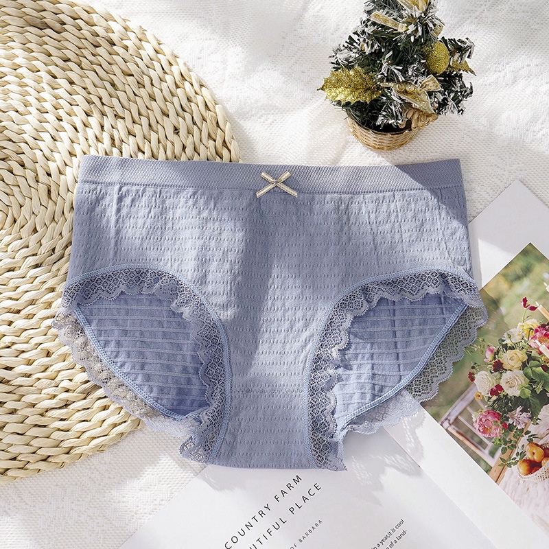 SC✌  CD592 CD Celana dalam wanita One Piece Mulus Sutra Briefs Elastis Mid Waist Bahan