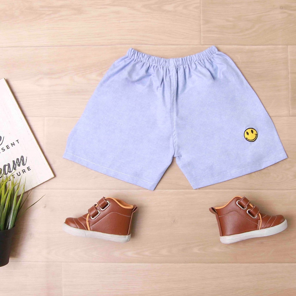 Jikialiang - CELANA PENDEK ANAK BORDIR LAKI LAKI &amp; PEREMPUAN USIA 1-8 TAHUN BAHAN KATUN OXFORD