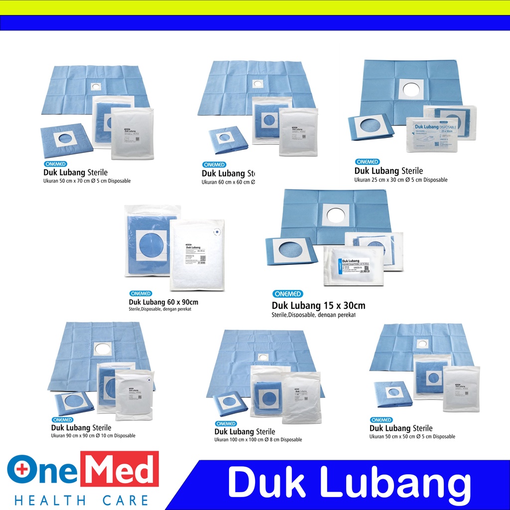 Duk Lubang Medis Operasi Steril Disposable Sekali Pakai Onemed