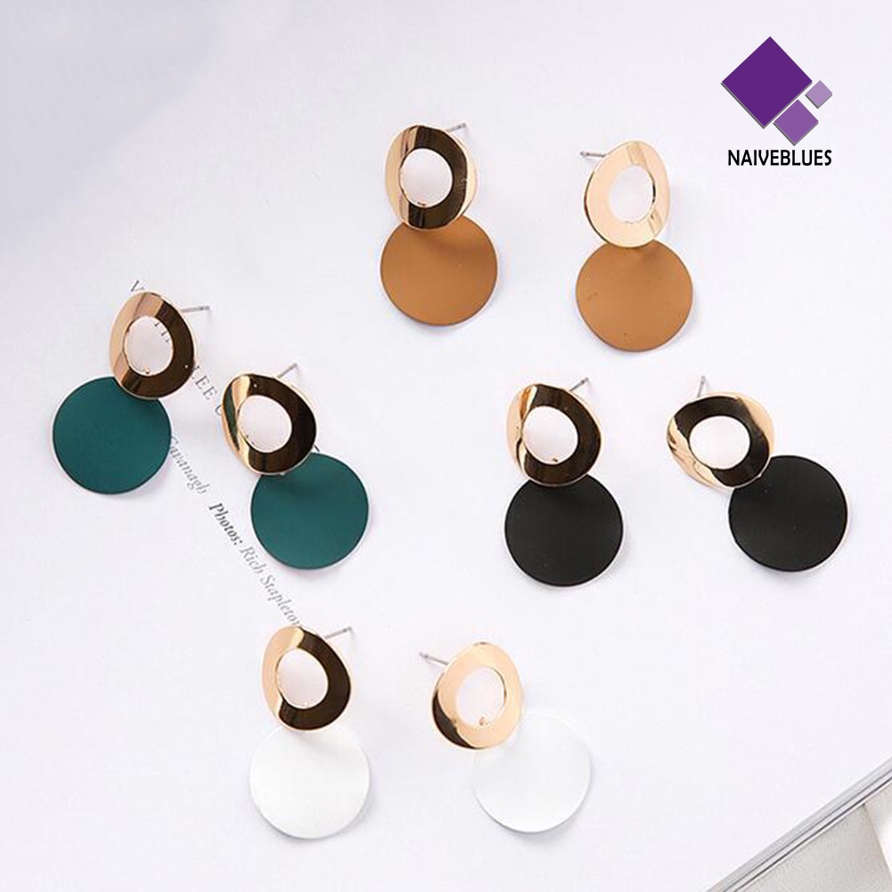 Anting Stud Bentuk Bulat Model Hollow Out Untuk Wanita