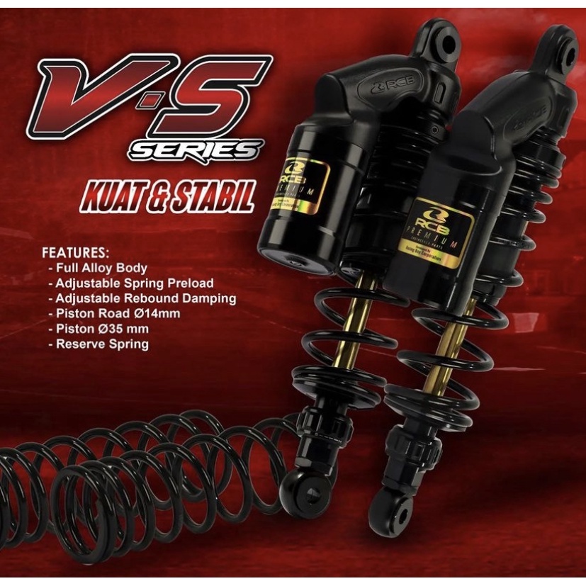 Shockbreaker Tabung RCB VS Series New Nmax, Aerox, PCX, 305mm 330mm - Charmoto