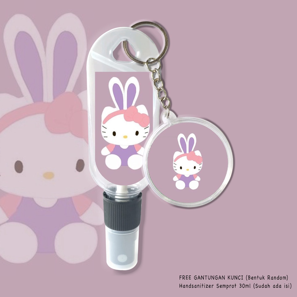 (FREE GANTUNGAN KUNCI) HAND SANITIZER HK KITTY CUTIE / BOTOL SPRAY / INCLUDE ISI 30ML