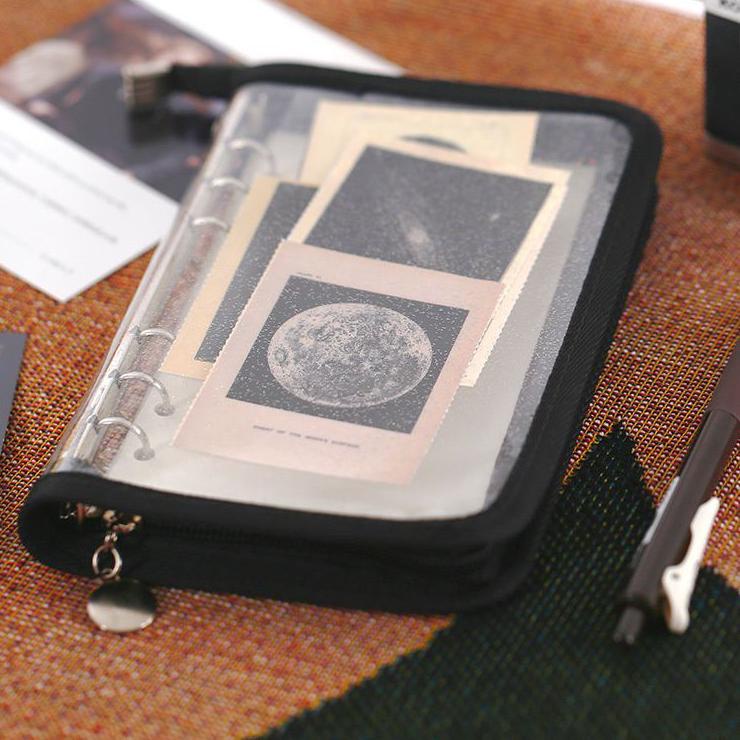 

Gratis Pengiriman A6 Binder Zipper PVC Glitter 6 Ring