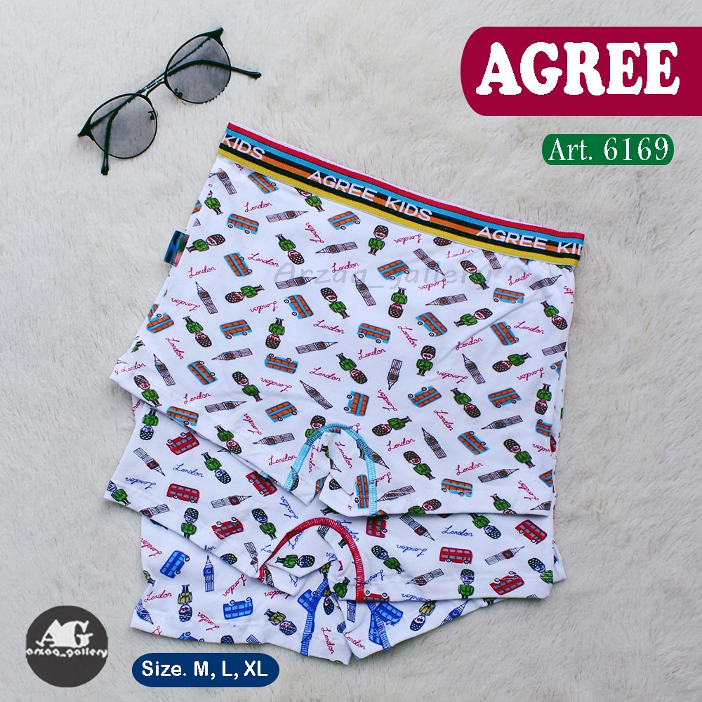 [ 2 pcs ] BOXER ANAK AGREE 6166 / 6168 | CD Boxer Anak Laki Laki | Celana Dalam Anak  | Pakaian Dalam Aanak | Boxer | Cd